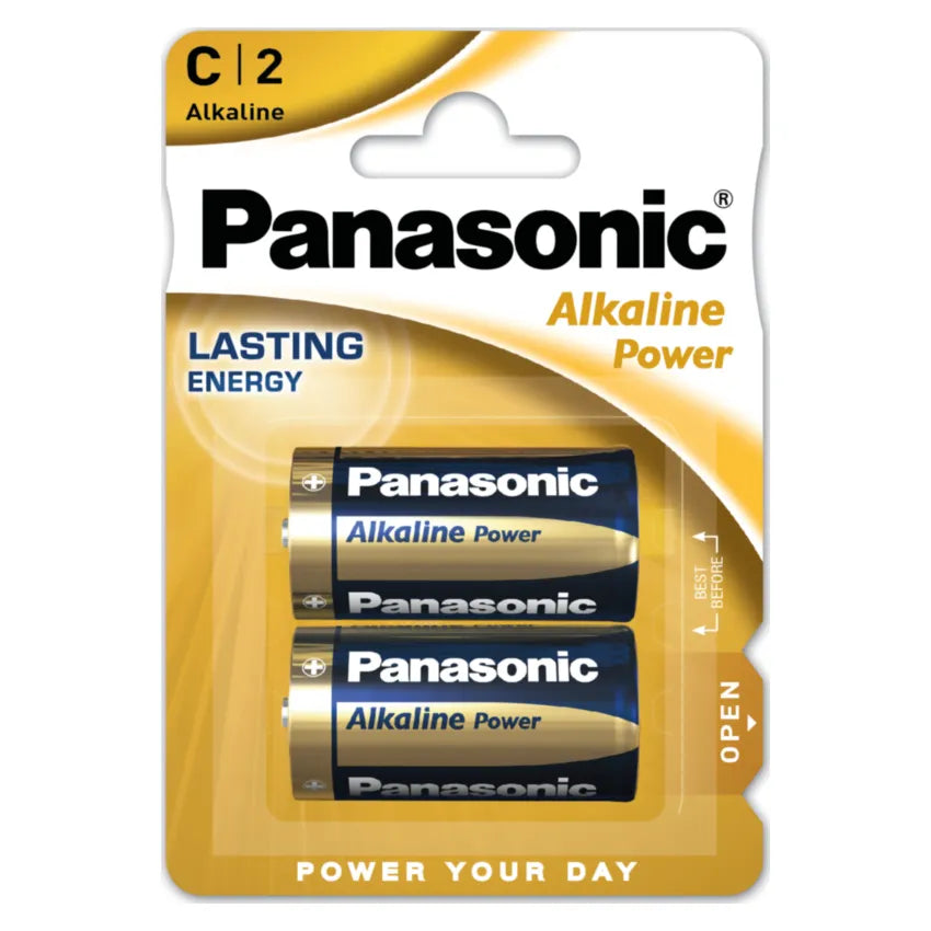 PANASONIC C SIZE BRONZE ALKALINE POWER - 2 PACK (12)