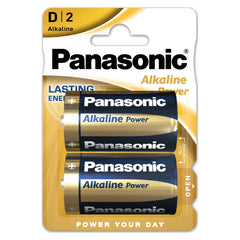 PANASONIC D SIZE BRONZE ALKALINE POWER - 2 PACK (12)